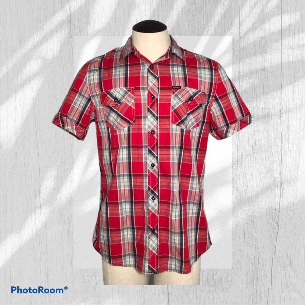 Buffalo David Bitton Red Plaid Button Down Medium